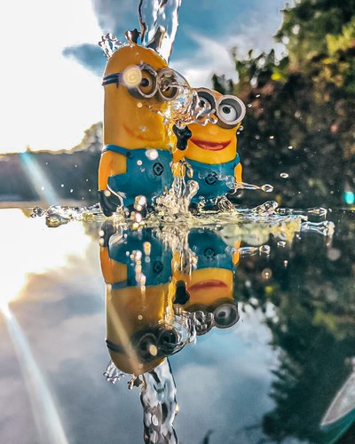 Reflexo em água tirado com celular